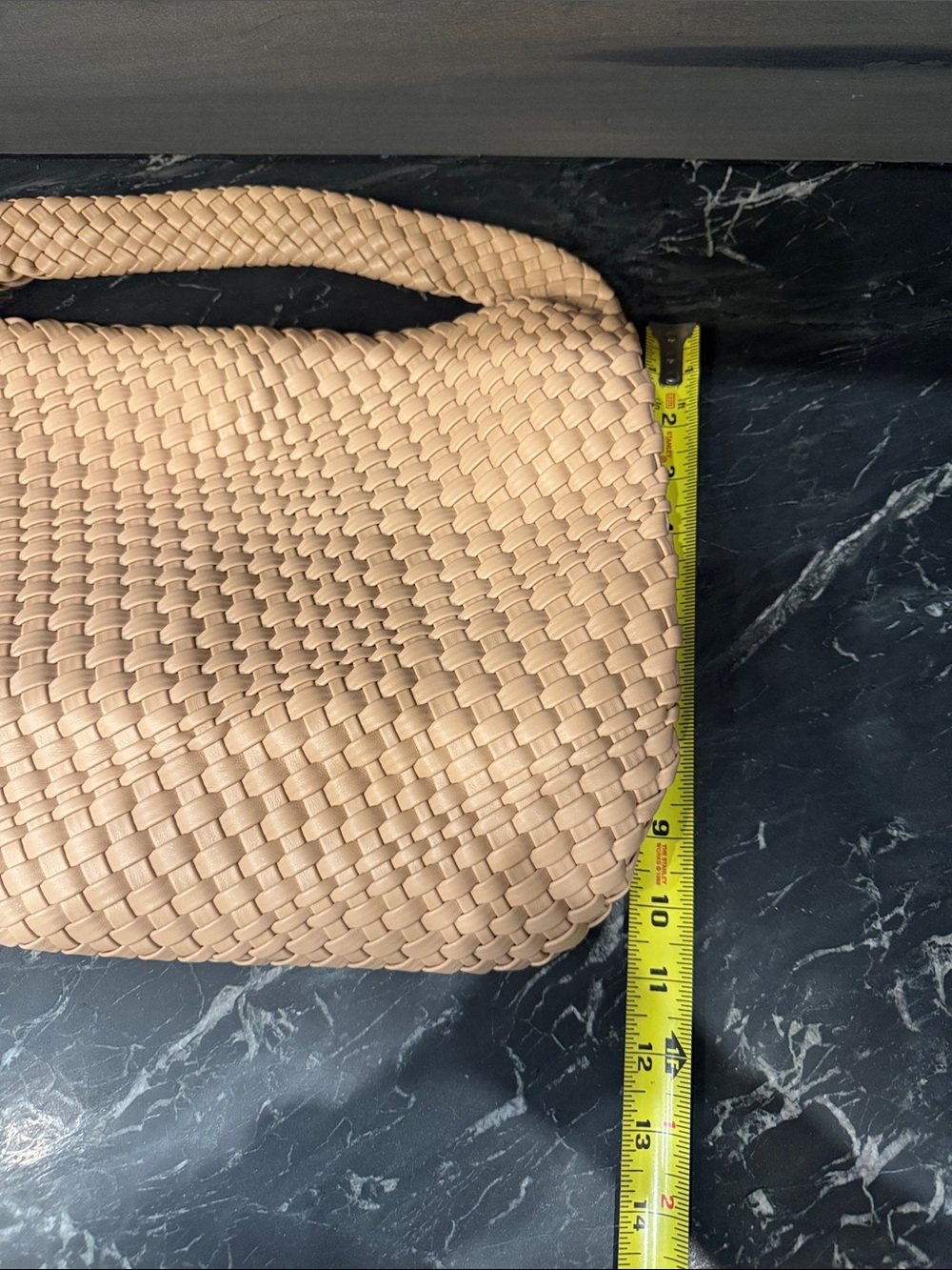 Woven Shoulder Hobo Bag in Beige - Picture 5 of 9